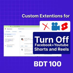 Hide or Turn off Youtube and Facebook Shorts and Reels Extention